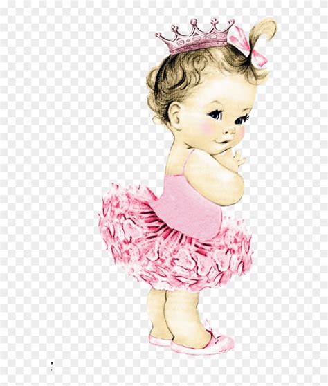 Black Baby Png - Vintage Princess Baby Girl, Transparent Png - 800x963 ...