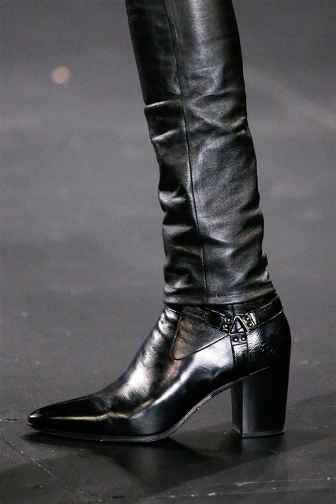 Saint Laurent Fall 2015 Menswear Accessories Photos Vogue Mens Heeled Boots Men High Heels