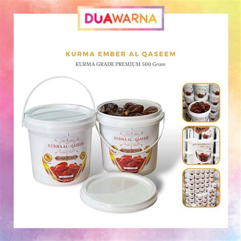 Jual DuaWarna Kurma Al Qaseem Grade Premium Kemasan Ember 500gr