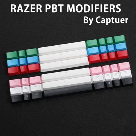 8 Keys Razer Keycaps Backlit PBT Double Shot Keycap 6u Spacebar 1.5u ...