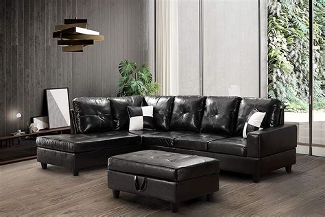 Buy Uniroi Piece Modern Faux Leather Sectional Sofa L Shaped