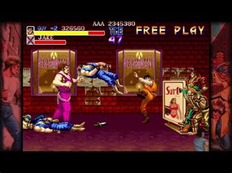 FINAL FIGHT ARCADE 1989 ファイナルファイト Guy Hagger CODY 1cc no deth