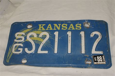 1981 Kansas License plate SG21112 by ThePinkElephant513 on Etsy