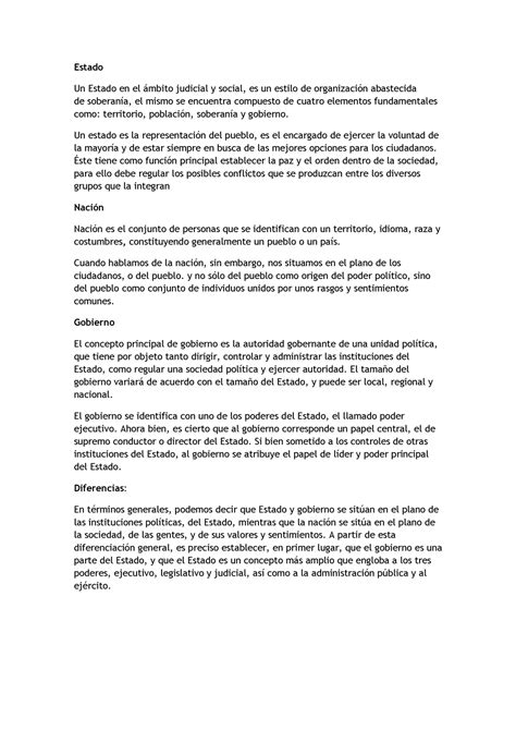 Estado Nacion Y Gobierno Estado Un Estado En El ámbito Judicial Y