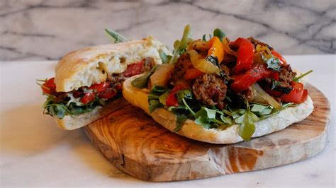 Vegan Sausage And Pepper Sandwich Episode 96 Reveenas Kitchen