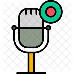 Record Button Icon - Download in Colored Outline Style