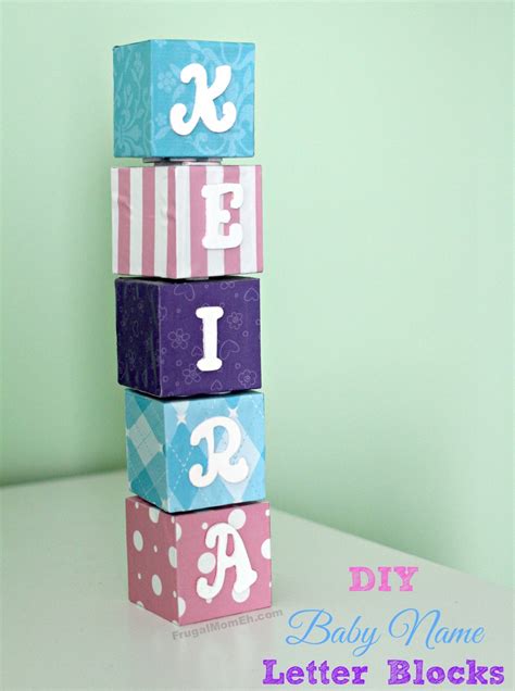 How to: Baby Name Letter Blocks - Frugal Mom Eh!