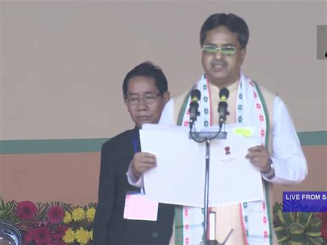 Manik Saha Takes Oath As Tripura Cm For 2nd Time Pm Modi Shah Attend Swearing In