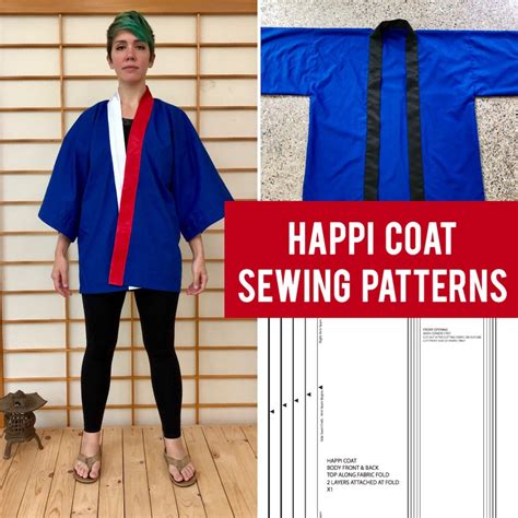 Cosplay Sewing Pattern Festival Happi Coat DIY Template