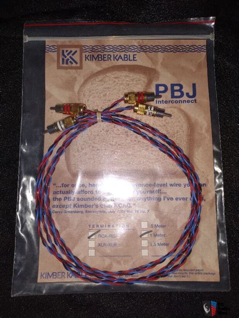 Kimber Kable Pbj Interconnects With Ultraplate Rca Meter Pair Photo