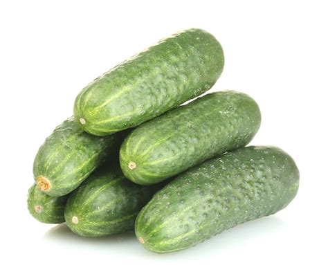 Premium Photo Fresh Cucumbers Isolated On White