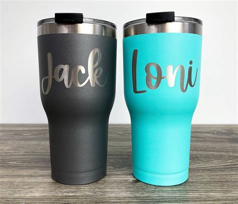 20 Oz Rtic Tumbler Personalized With Laser Engraved Name Etsy