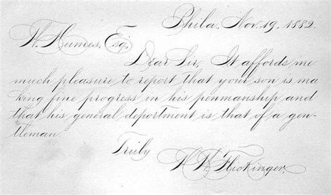 Spencerian Script Calligraphy Alphabet