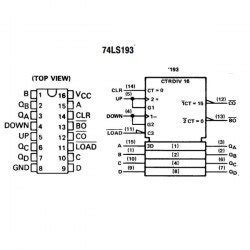 74HC193 CONTADOR BINARIO SINCRÓNICO UP DOWN 74193