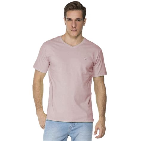 Camiseta B Sica Masculina Adulto Slim Gola V Ogochi Original Mal