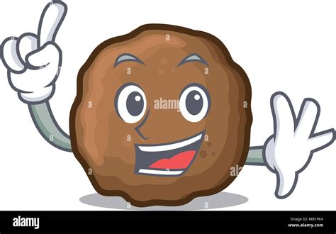 Finger Meatball Mascot Cartoon Style Stock Vector Image Art Alamy