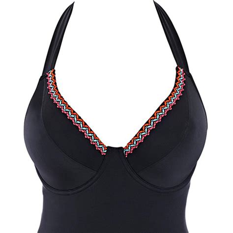 Maillot de bain une pièce tour de cou paddé Freya MARIACHI black Freya