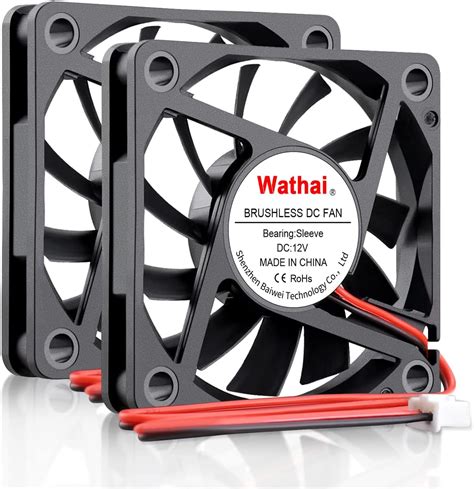 Wathai 60 mm x 10 mm 12 V 2 Pin DC Fırçasız Egzoz Soğutma Fanı Amazon