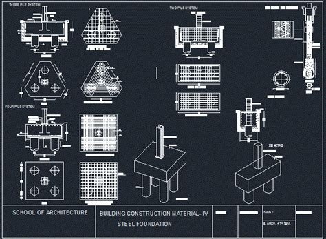 Steel Foundation Detail In Autocad Cad Library