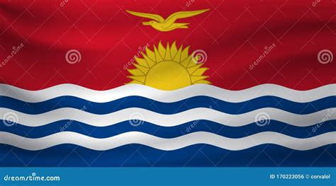 Kiribati Vector Map Isolated On White Background High Detailed Black