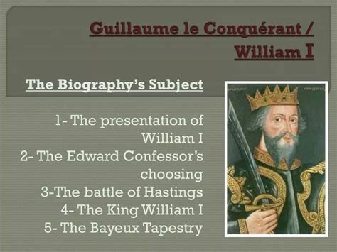 Ppt Guillaume Le Conqu Rant William I Powerpoint Presentation Free