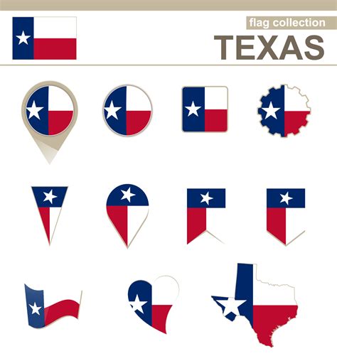 Texas Flag Collection 5729546 Vector Art at Vecteezy