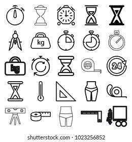 Measurement Icons Set Set Measurement Stock Vector Royalty Free