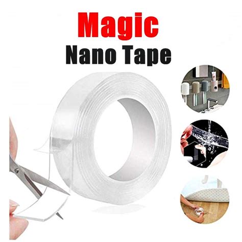 Ready StockAdhesive Tape Double Sided Traceless Washable Gel Nano