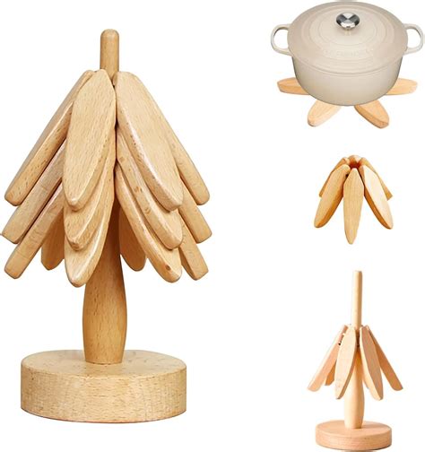 Amazon Mamakura Wooden Tree Trivet Set Christmas Trivet Tree