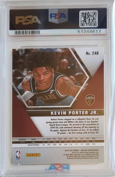 Kevin Porter Jr Panini Mosaic Rc Psa Gem Mint Ebay