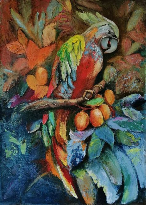 Parrot Original Painting Birds Original Art Parrot Original | Etsy ...