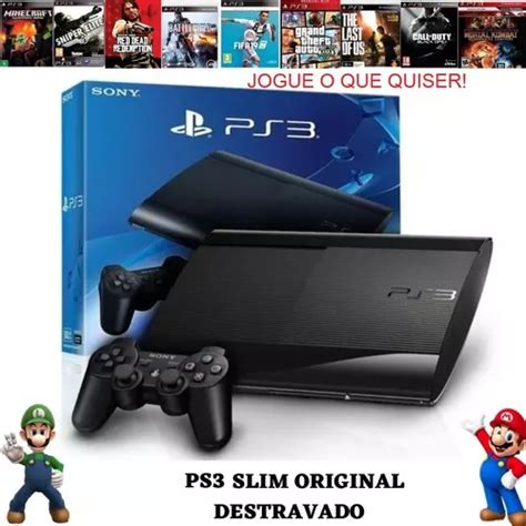 Sony Playstation 3 Slim 1000gb Desbloqueado Jogos Grátis 2