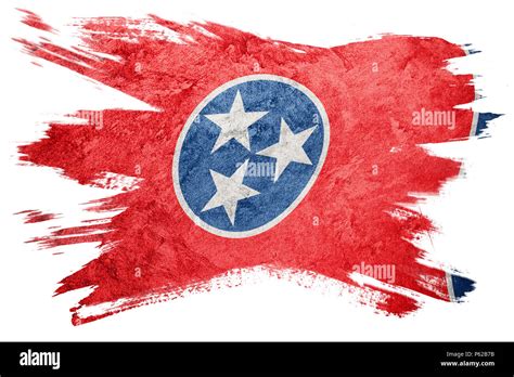 Grunge Tennessee state flag. Tennessee flag brush stroke Stock Photo - Alamy