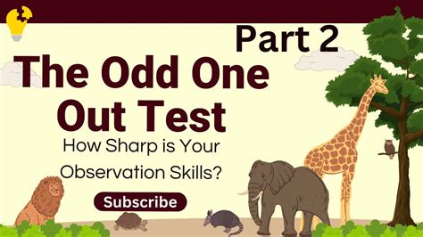 The Odd One Out Test How Sharp Is Your Observation Skills Part 2 Puzzle Riddle Quiz