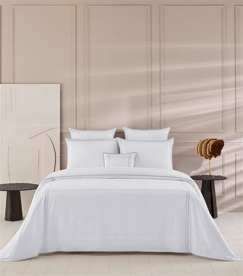 Yves Delorme Couture Grey Interlude Super King Flat Sheet Cm X