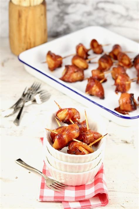 Bacon Wrapped Water Chestnuts 3 Ingredient Recipe Miss In The Kitchen