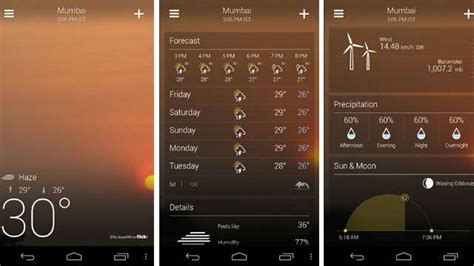 Yahoo Weather App For Android Updated Gives Days Weather Forecast