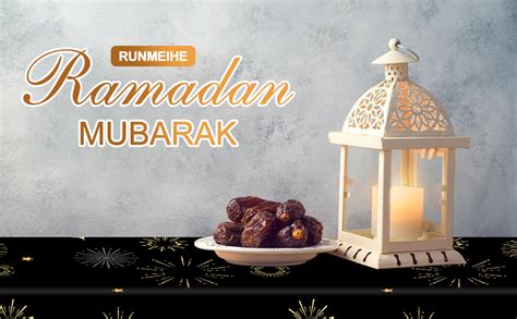 Ramadan Mubarak Nappe Table Cloth En Plastique Jetable Avec Serviettes