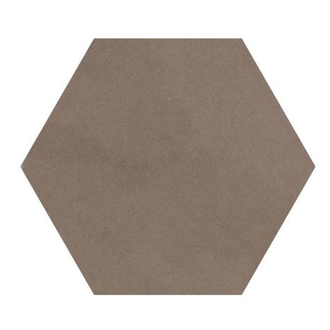 Carrelage Hexagonal Petite Tomette Taupe Mat Sol Et Mur 11 6x10cm D