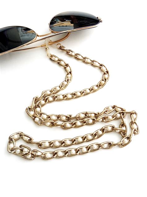 Sunglasses Gold Chain With Pearls Bridal Glasses Chainsunglasses Pearl Necklace Luxury