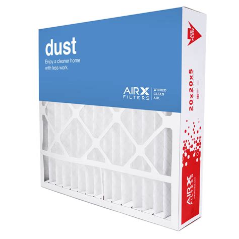 Airx 20x20x5hw Dust 2pk Furnace Air Filters