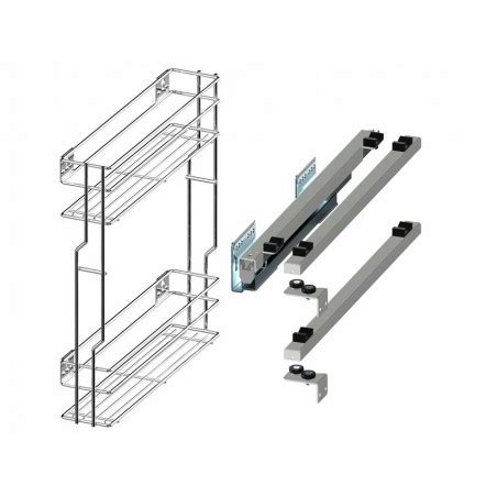 Wysuwany kosz cargo do szafki 20 cm 2 półki Boczny lewy