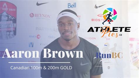 Interview With Aaron Brown Canadian 100m And 200m Champion Youtube