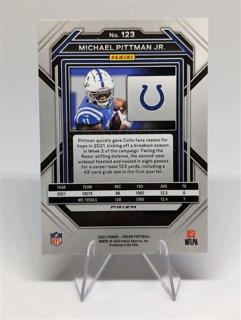 Panini Prizm Red White Blue Prizm Michael Pittman Jr For