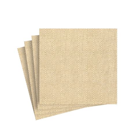 Caspari Natural Jute Paper Linen Cocktail Napkins 15 Per Package Caspari Europe