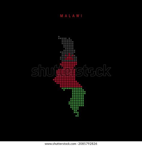 Square Dots Pattern Map Malawi Malawian Stock Vector Royalty Free