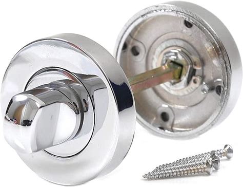 Polished Chrome Turn Release Set For Bathroom Lock Toilet Door