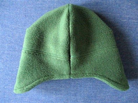 Fleece Earflap Beanie With Jersey Fabric Lining In Green Pdf Sewing