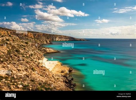 Crystal Clear Water At The Rabbit Beach Spiaggia Dei Conigli In The