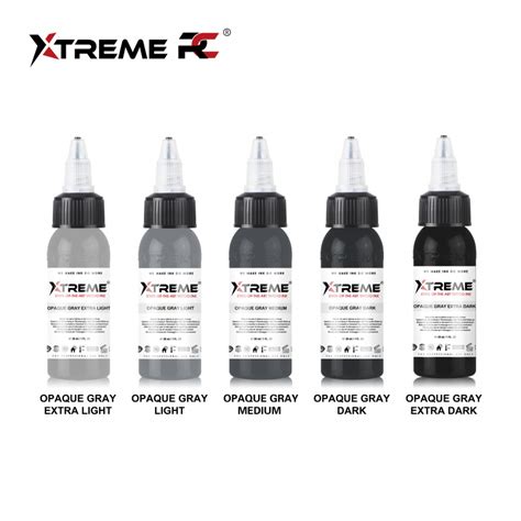 Xtreme Ink Opaque Gray Set 5 X 30 Ml Tattoosafe